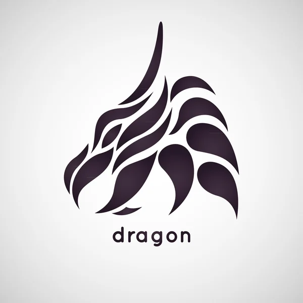 Dragón logo vector — Vector de stock