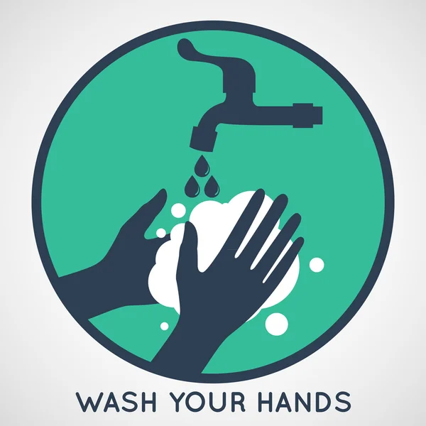 Wash your hands symbol — Stock Vector