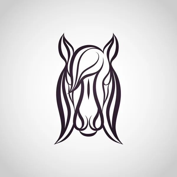 Cabeza de caballo - ilustración vectorial — Vector de stock