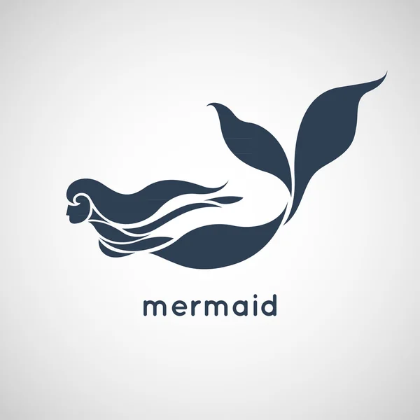 Vektor mit Meerjungfrau-Logo — Stockvektor