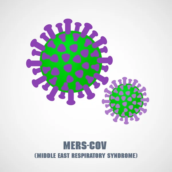 Virus Mers Corona, MERS-COV — Archivo Imágenes Vectoriales