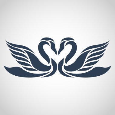 Kuğu logo vektör