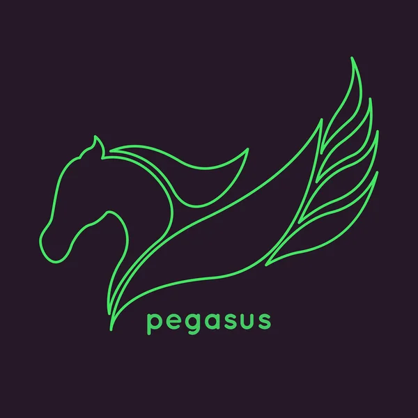 Pegasus embleem vector — Stockvector