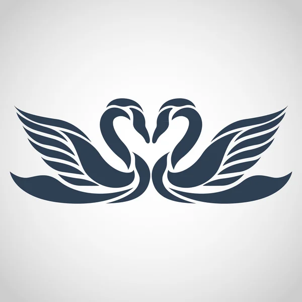 Vetor logotipo cisne — Vetor de Stock