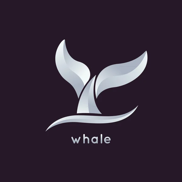 Vetor logotipo baleia — Vetor de Stock