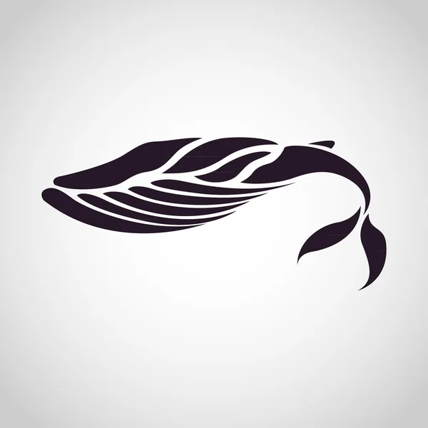 Whale logotypen vektor — Stock vektor