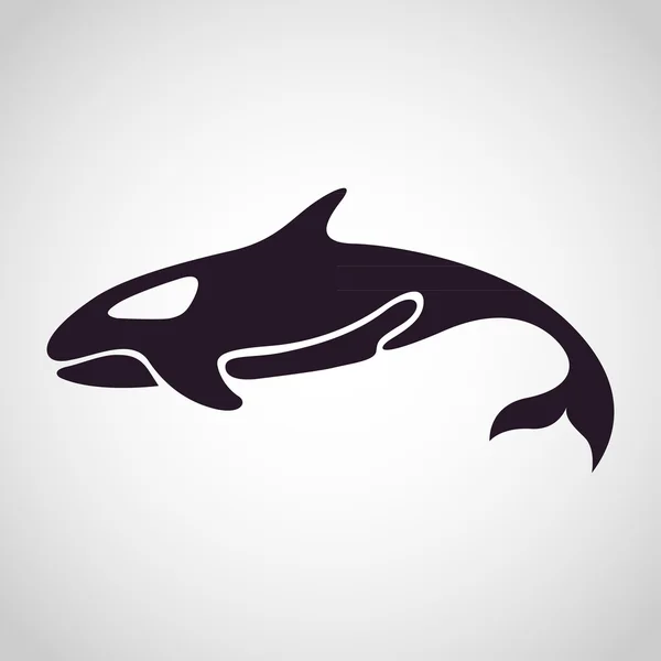 Whale logo vector — Stock Vector