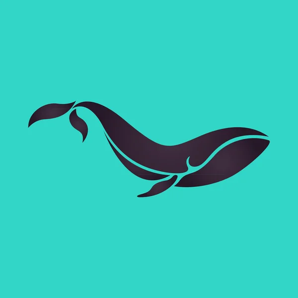 Whale logotypen vektor — Stock vektor
