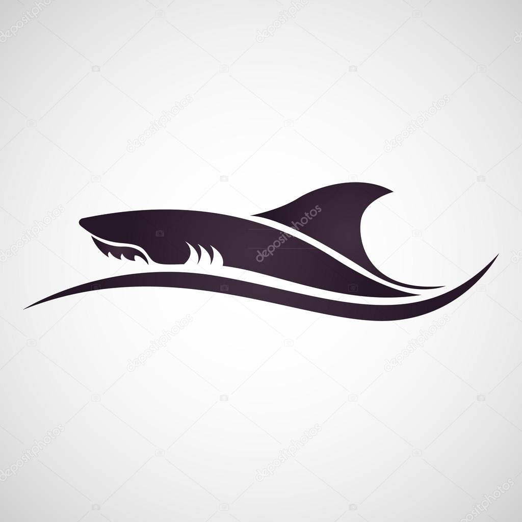 Logo vector de tiburón Stock Vector by ©ilovecoffeedesign 78010524
