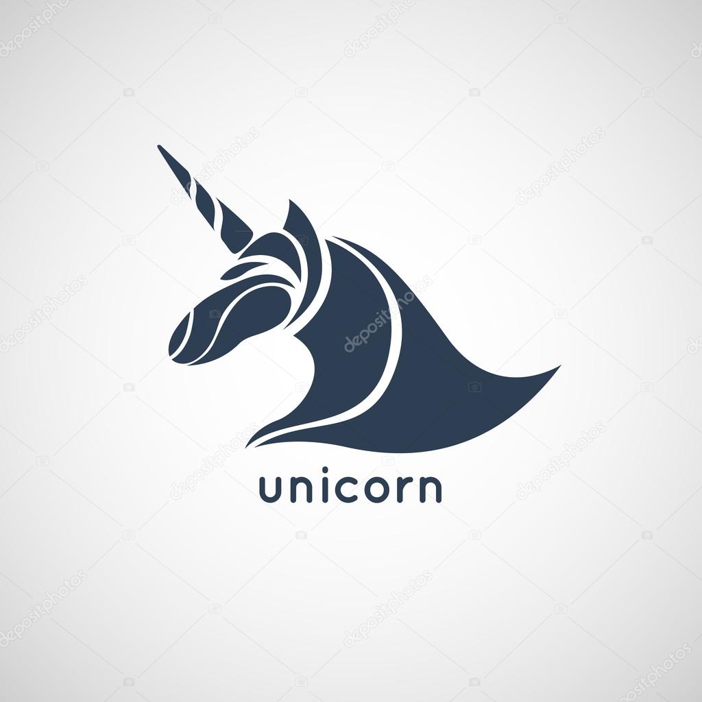 unicorn logo vector — Stock Vector © ilovecoffeedesign #78012254
