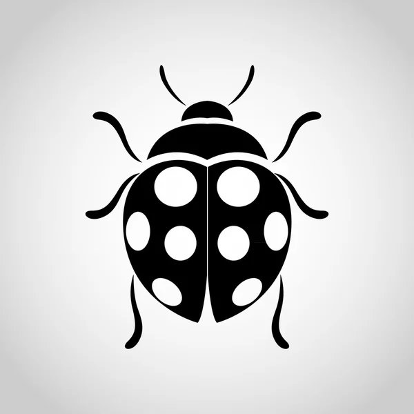 Uğur böceği vektör simgesi — Stok Vektör