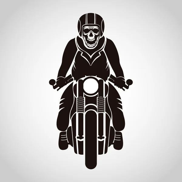 Cráneo de motociclista — Vector de stock