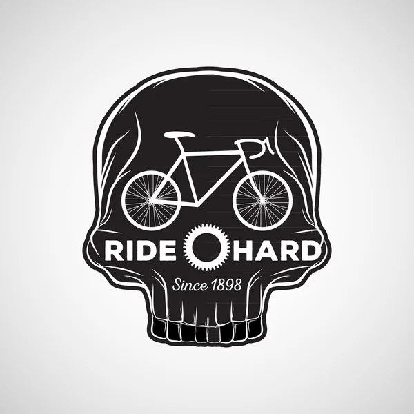 Skull logo, Bicycle Club logo — Stock Vector