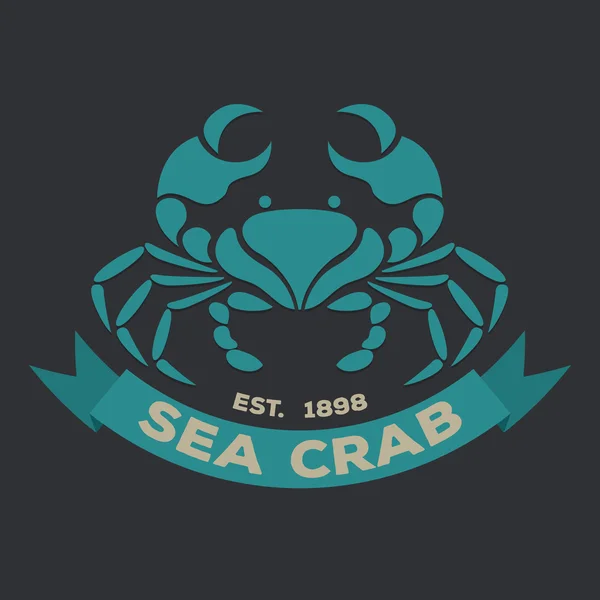 Crab logo vector — Stock Vector