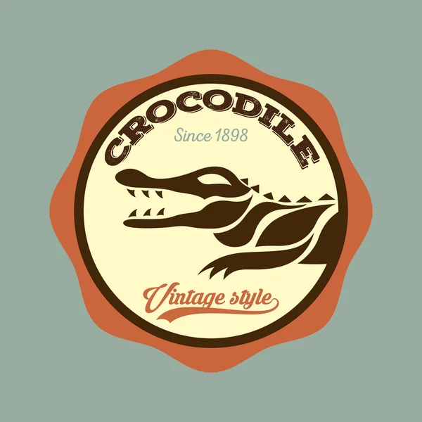 Vector logo cocodrilo — Vector de stock