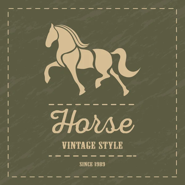 Logo cavallo — Vettoriale Stock