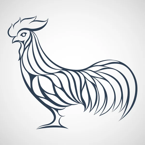 オンドリのロゴ — ストックベクタ