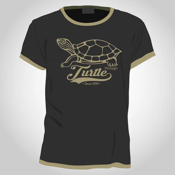 Turtle shirt design — Stock vektor