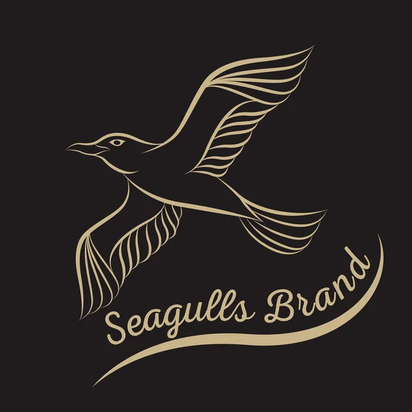 Seagulls logo vector — Stock Vector