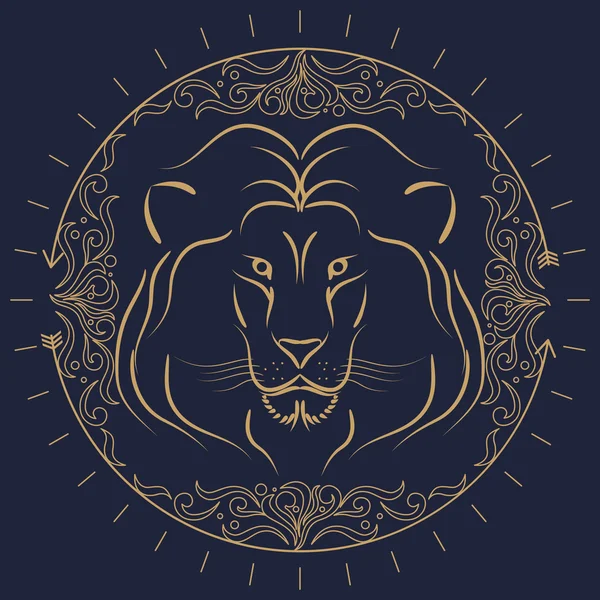 ライオンのロゴのベクトル — ストックベクタ
