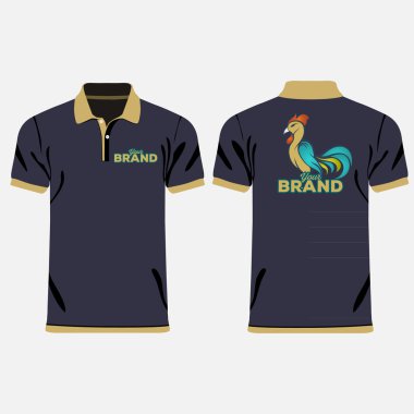 Erkek polo gömlekleri renk. Tasarım şablonu. Vektör çizim