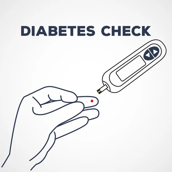 Diabetes-Screening — Stockvektor