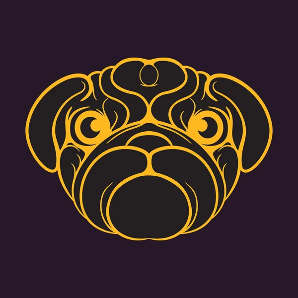 Πρότυπο σχεδιασμού φορέα λογότυπου σκύλου — Διανυσματικό Αρχείο