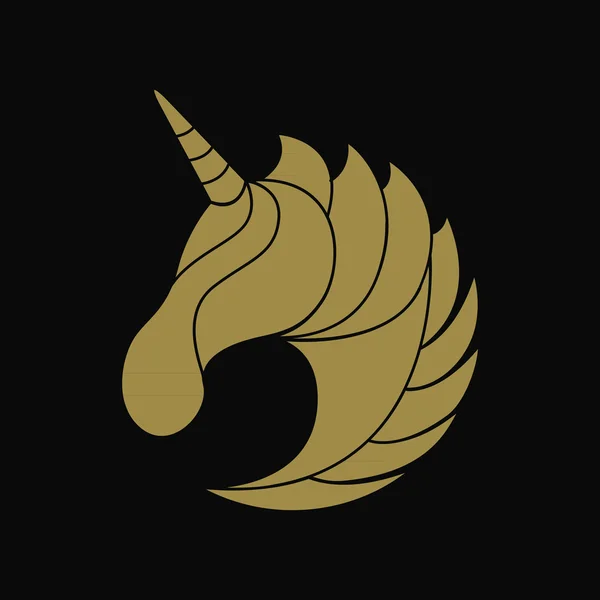Vector logo unicornio — Archivo Imágenes Vectoriales