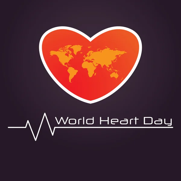 Giornata mondiale del cuore — Vettoriale Stock