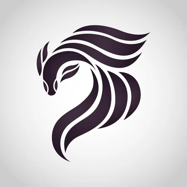 Dövüş balık logo vektör