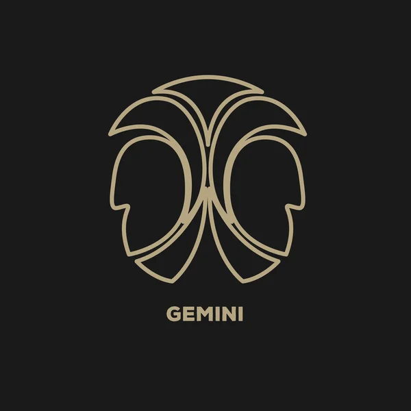 Vetor de logotipo gemini — Vetor de Stock