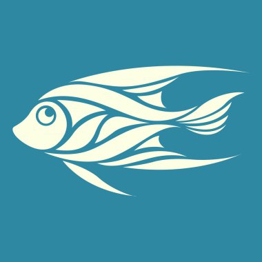 Melek balığı Çiklit logo vektör