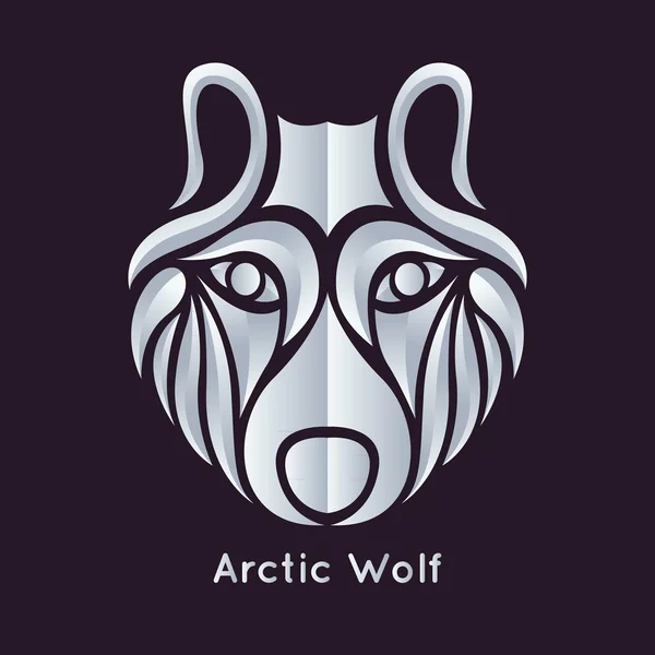 Logotipo do lobo ártico vetor — Vetor de Stock