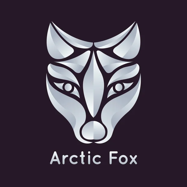北极狐狸标志矢量 — 图库矢量图片