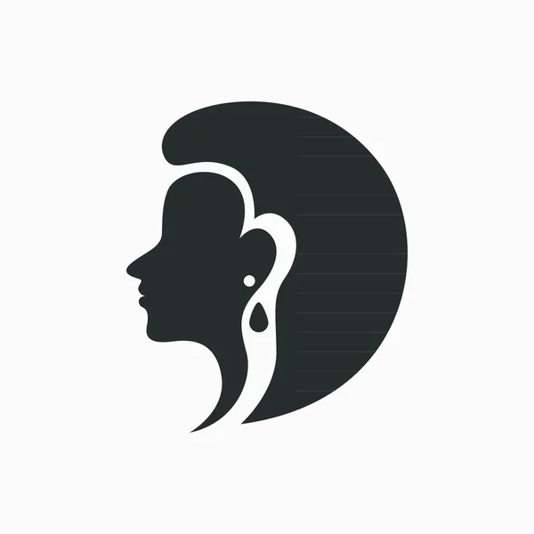Vettore logo donna — Vettoriale Stock