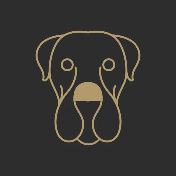 Dog akbash logo — Wektor stockowy