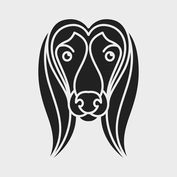 Pies afghan hound logo wektor — Wektor stockowy