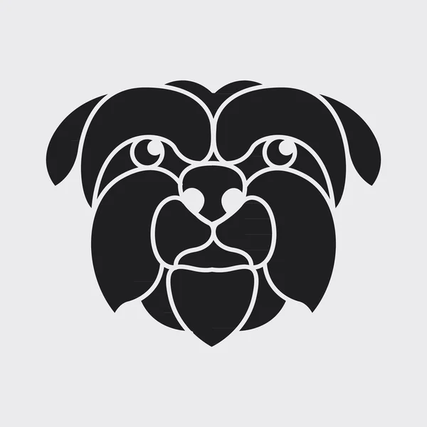 Affenpinscher hund logo vektor — Stockvektor