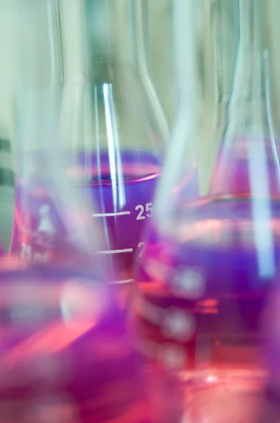 Test tubes  with pink liquid — Stock Photo, Image