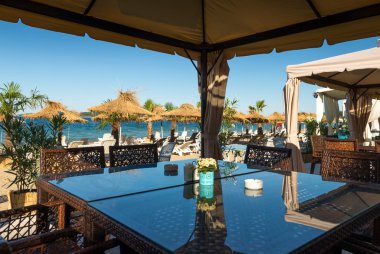 Karadeniz üzerinde plaj Restoran