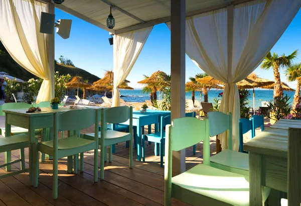 Ristorante sulla spiaggia sul Mar Nero — Foto Stock