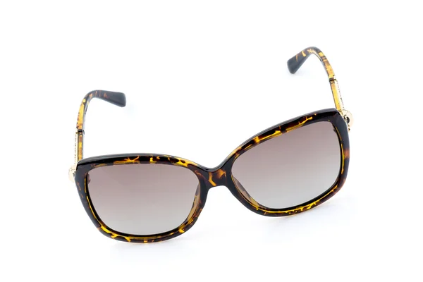 Moda gafas de sol marrones en blanco — Foto de Stock