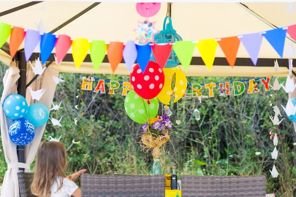 Bunte Geburtstagsdekoration — Stockfoto