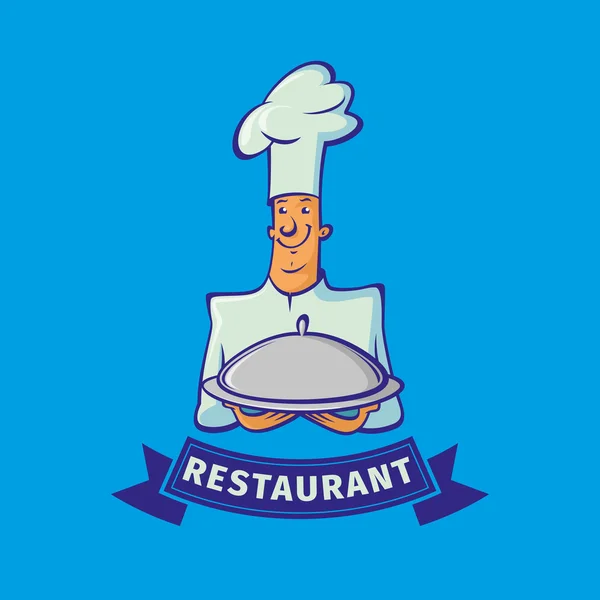 Chef-kok vector embleem — Stockvector