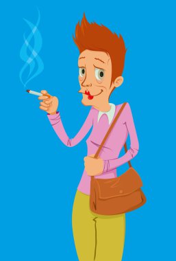 ağır sigara içen Bayan