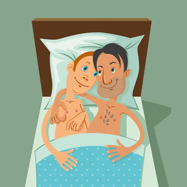 Happy gay couple — Stock Vector