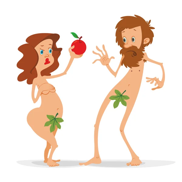 Adam und eve — Stockvektor