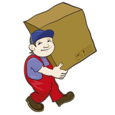 bir kutu Porter taşır