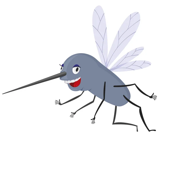 Mosquito engraçado — Vetor de Stock