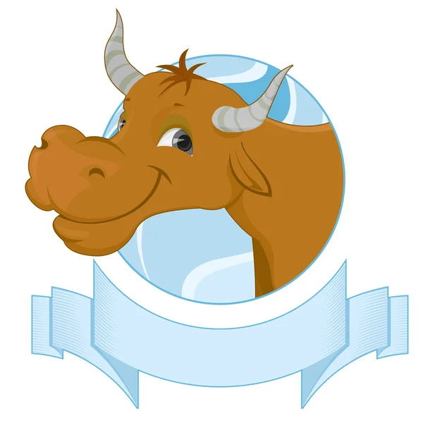 Caráter de vaca feliz — Vetor de Stock